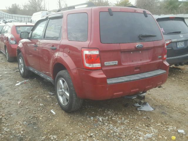 1FMCU0DG5AKD06234 - 2010 FORD ESCAPE XLT RED photo 3