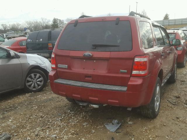 1FMCU0DG5AKD06234 - 2010 FORD ESCAPE XLT RED photo 4