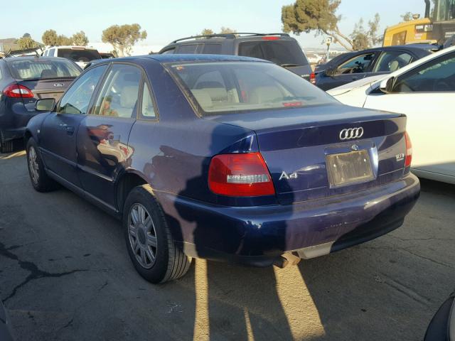 WAUDC68D31A136702 - 2001 AUDI A4 1.8T QU BLUE photo 3