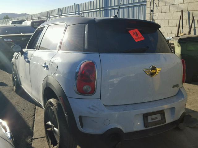 WMWZC5C50DWP32079 - 2013 MINI COOPER S C WHITE photo 3