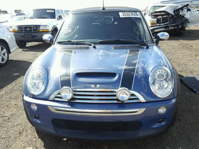 WMWRH335X5TK55914 - 2005 MINI COOPER S BLUE photo 9