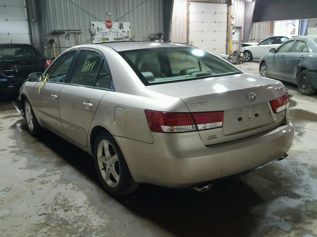 5NPEU46F47H175989 - 2007 HYUNDAI SONATA SE TAN photo 3