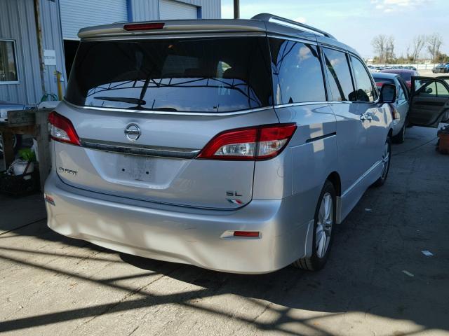 JN8AE2KP0B9009554 - 2011 NISSAN QUEST S SILVER photo 4