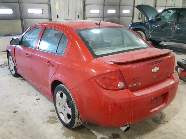 1G1AT58H197160324 - 2009 CHEVROLET COBALT LT RED photo 3