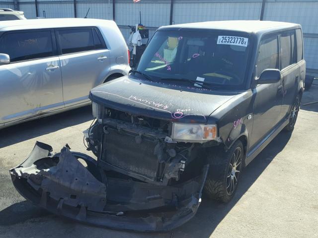 JTLKT334164093598 - 2006 TOYOTA SCION XB BLACK photo 2