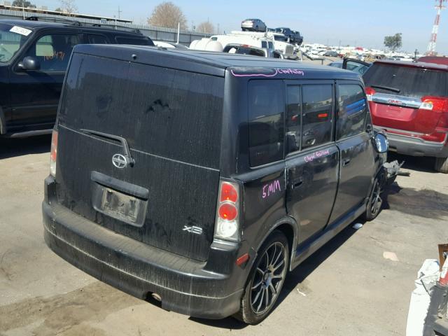 JTLKT334164093598 - 2006 TOYOTA SCION XB BLACK photo 4