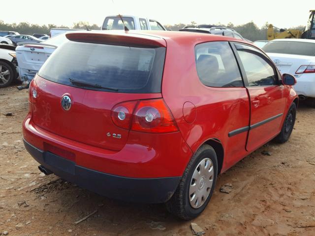 WVWBR71K47W274106 - 2007 VOLKSWAGEN RABBIT RED photo 4