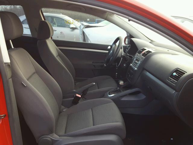 WVWBR71K47W274106 - 2007 VOLKSWAGEN RABBIT RED photo 5
