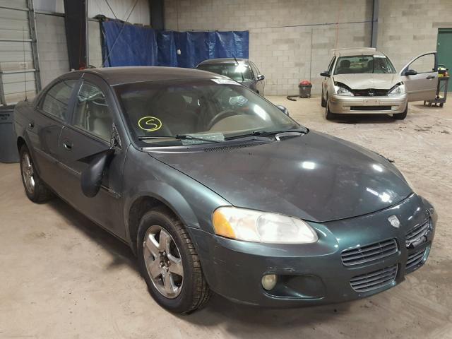 1B3AL56R92N140571 - 2002 DODGE STRATUS ES GREEN photo 1