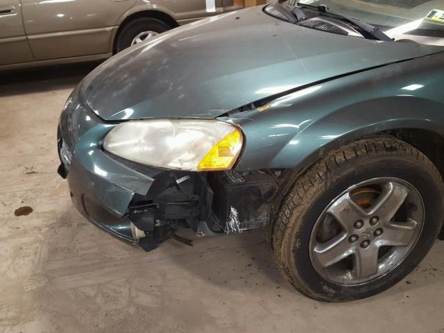 1B3AL56R92N140571 - 2002 DODGE STRATUS ES GREEN photo 9