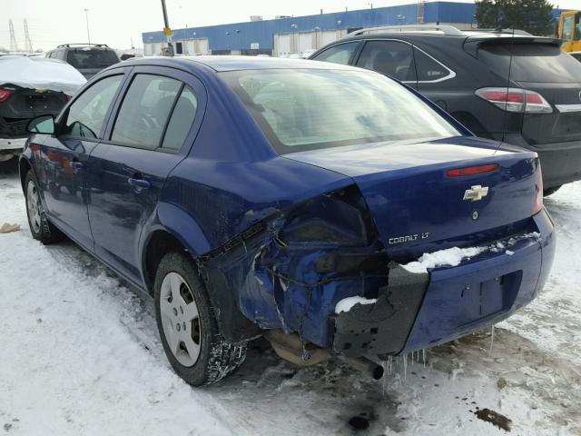 1G1AL55F777286333 - 2007 CHEVROLET COBALT LT BLUE photo 3