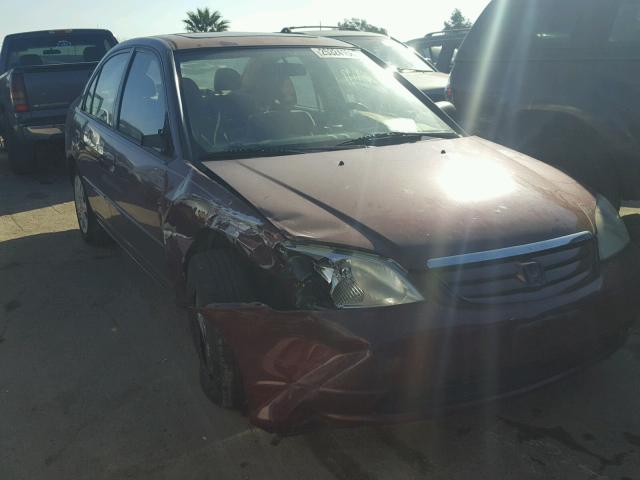 2HGES26743H597848 - 2003 HONDA CIVIC EX მუქწითელი ფოტო 1