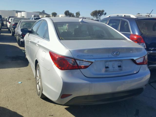 5NPEB4AC2EH848567 - 2014 HYUNDAI SONATA GLS SILVER photo 3