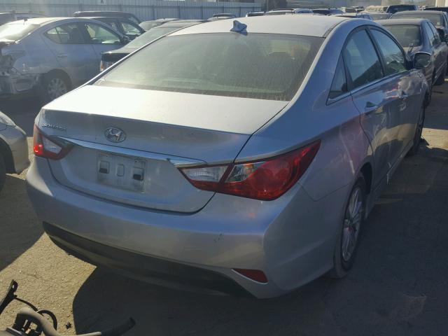 5NPEB4AC2EH848567 - 2014 HYUNDAI SONATA GLS SILVER photo 4