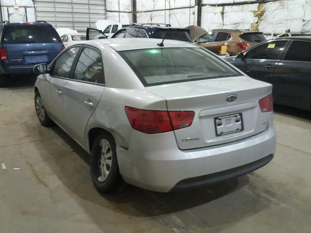 KNAFU4A23C5592472 - 2012 KIA FORTE EX SILVER photo 3