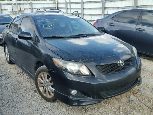 1NXBU4EE5AZ346110 - 2010 TOYOTA COROLLA BA BLACK photo 1