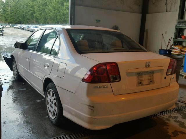 2HGES165X4H533324 - 2004 HONDA CIVIC LX WHITE photo 3