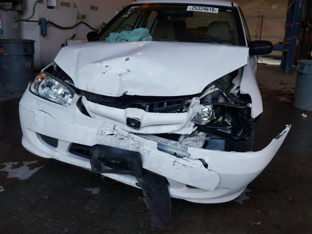 2HGES165X4H533324 - 2004 HONDA CIVIC LX WHITE photo 9