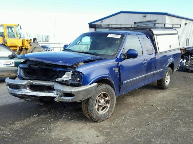 2FTZX1860WCA42848 - 1998 FORD F150 BLUE photo 2