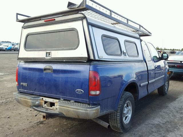 2FTZX1860WCA42848 - 1998 FORD F150 BLUE photo 4