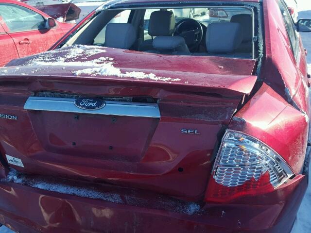 3FAHP0JA3BR218691 - 2011 FORD FUSION SEL RED photo 9