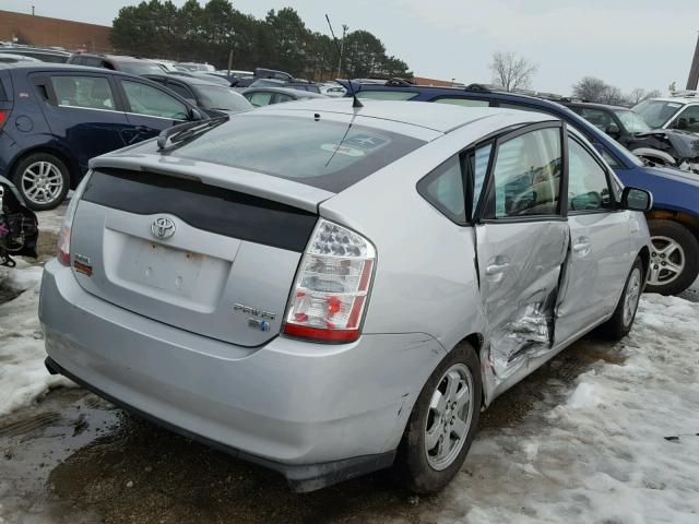 JTDKB20U973212440 - 2007 TOYOTA PRIUS SILVER photo 4