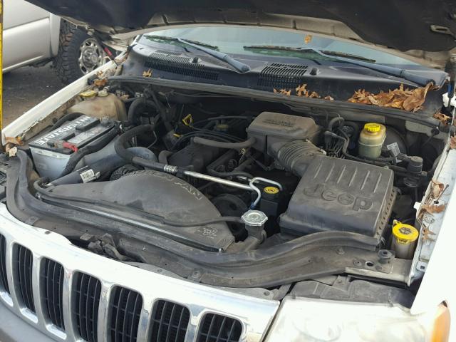 1J4GX48S52C271509 - 2002 JEEP GRAND CHER WHITE photo 7