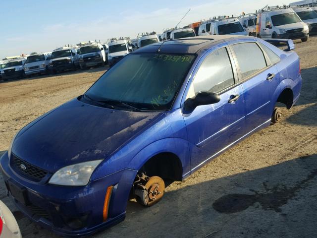 1FAHP34N36W171343 - 2006 FORD FOCUS ZX4 BLUE photo 2