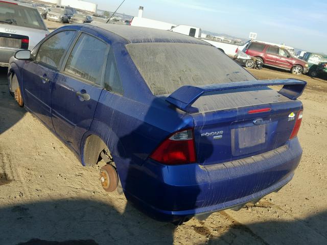 1FAHP34N36W171343 - 2006 FORD FOCUS ZX4 BLUE photo 3