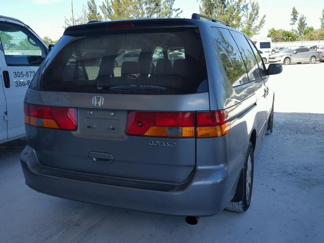 5FNRL18642B037702 - 2002 HONDA ODYSSEY EX GRAY photo 4