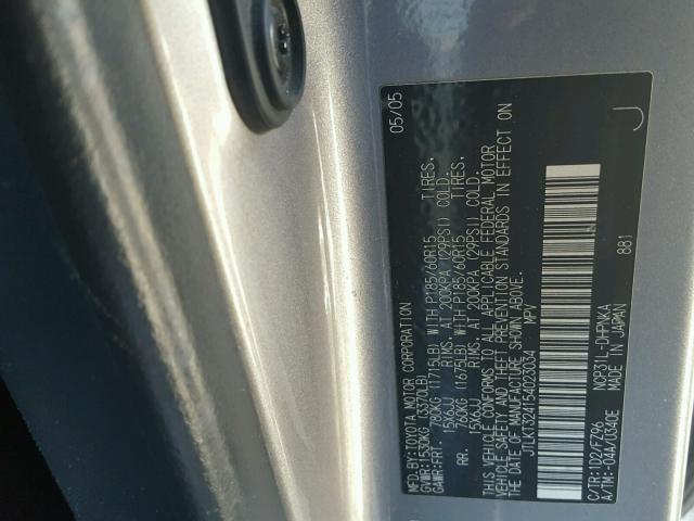 JTLKT324154023034 - 2005 TOYOTA SCION XB 灰色 照片 10