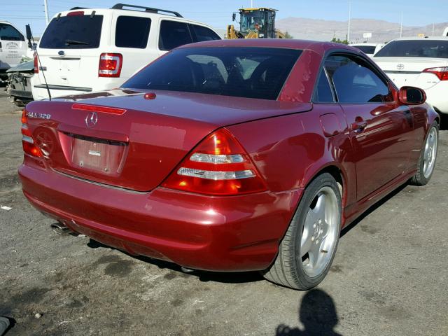 WDBKK65F41F229460 - 2001 MERCEDES-BENZ SLK 320 MAROON photo 4