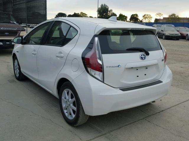 JTDKDTB33F1109951 - 2015 TOYOTA PRIUS C WHITE photo 3