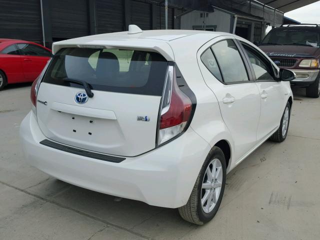 JTDKDTB33F1109951 - 2015 TOYOTA PRIUS C WHITE photo 4