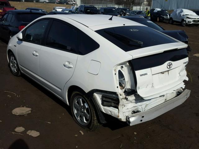 JTDKB20U883429527 - 2008 TOYOTA PRIUS WHITE photo 3