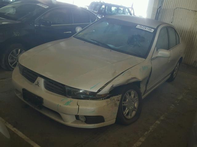 4A3AA46G93E099127 - 2003 MITSUBISHI GALANT ES WHITE photo 2