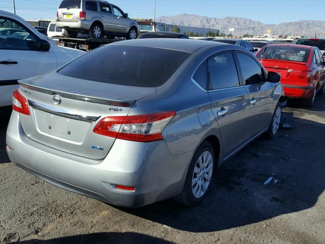 3N1AB7APXDL681234 - 2013 NISSAN SENTRA S SILVER photo 4