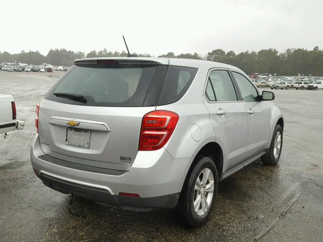 2GNALBEK3H1507192 - 2017 CHEVROLET EQUINOX LS SILVER photo 4