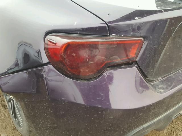 JF1ZNAA13D1723272 - 2013 TOYOTA SCION FR-S PURPLE photo 9