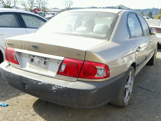 KNAGD126X35218686 - 2003 KIA OPTIMA LX GOLD photo 4