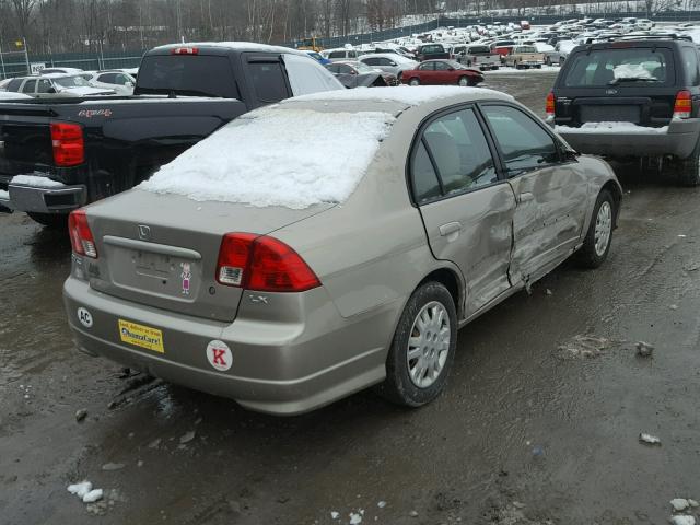 2HGES16595H513874 - 2005 HONDA CIVIC LX GOLD photo 4