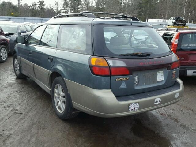 4S3BH675427662258 - 2002 SUBARU LEGACY OUT GREEN photo 3