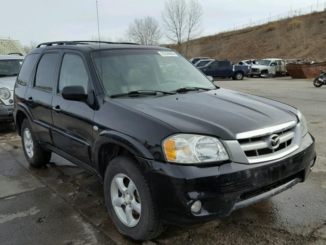 4F2YZ06156KM13604 - 2006 MAZDA TRIBUTE S BLACK photo 1