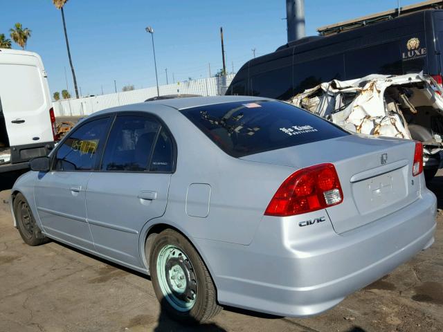 2HGES166X5H502651 - 2005 HONDA CIVIC LX SILVER photo 3