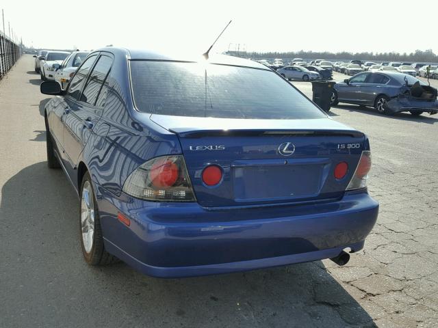 JTHBD192X20062109 - 2002 LEXUS IS 300 BLUE photo 3