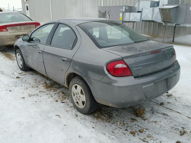 1B3ES46C85D241847 - 2005 DODGE NEON SX 2. GRAY photo 3