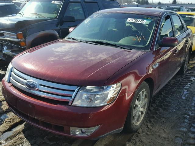 1FAHP24W58G171912 - 2008 FORD TAURUS SEL MAROON photo 2