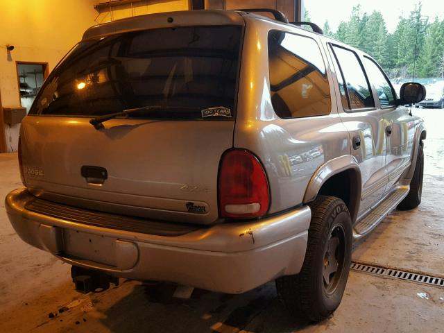 1B4HS28Z7YF265709 - 2000 DODGE DURANGO SILVER photo 4