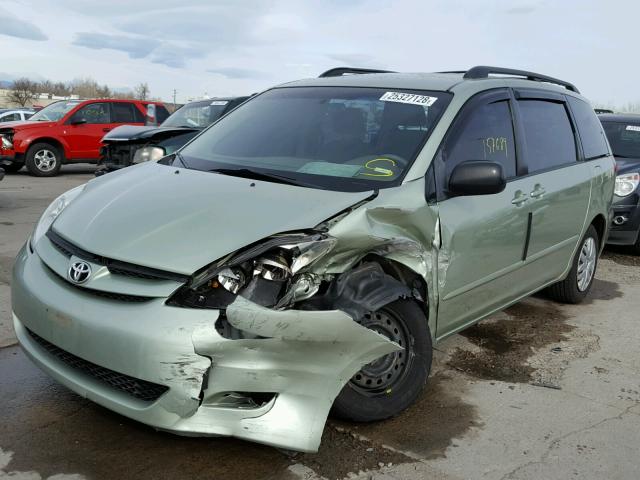 5TDZA23C36S459941 - 2006 TOYOTA SIENNA CE GREEN photo 2