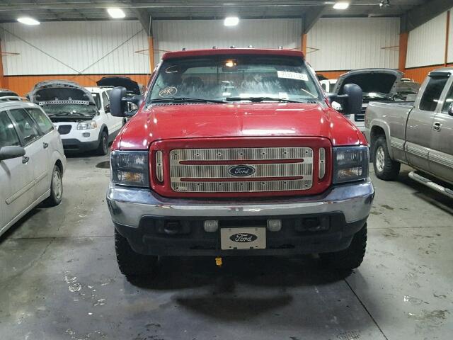 1FTNW21P84EA88171 - 2004 FORD F250 SUPER RED photo 9